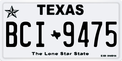 TX license plate BCI9475