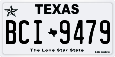 TX license plate BCI9479