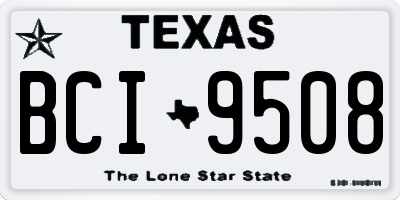TX license plate BCI9508