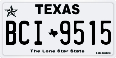 TX license plate BCI9515