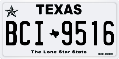 TX license plate BCI9516