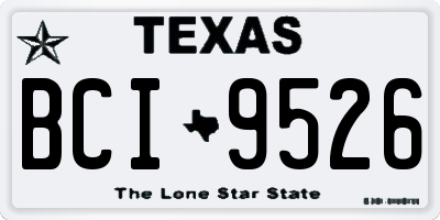 TX license plate BCI9526