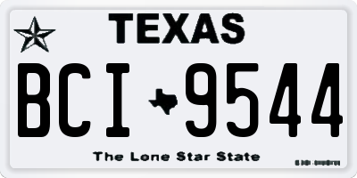 TX license plate BCI9544