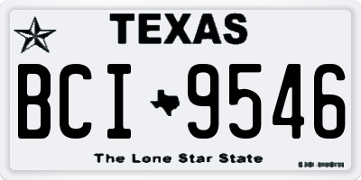 TX license plate BCI9546