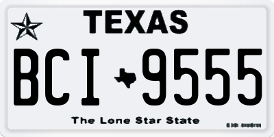 TX license plate BCI9555