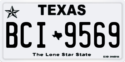 TX license plate BCI9569