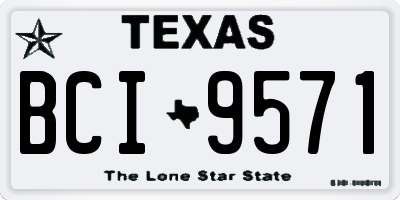 TX license plate BCI9571