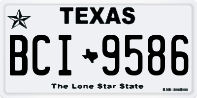 TX license plate BCI9586