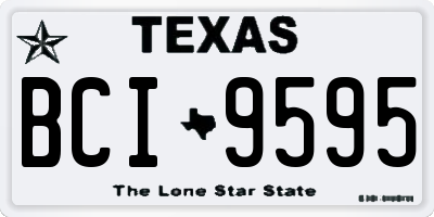 TX license plate BCI9595