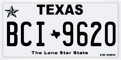 TX license plate BCI9620