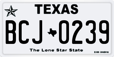 TX license plate BCJ0239