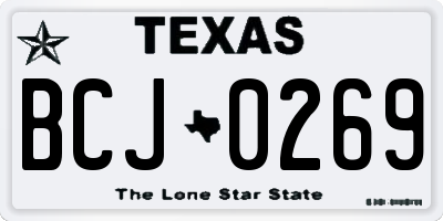 TX license plate BCJ0269