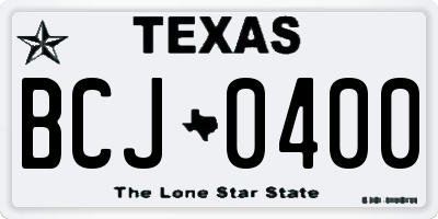 TX license plate BCJ0400