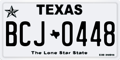 TX license plate BCJ0448