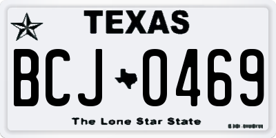 TX license plate BCJ0469