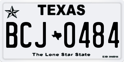 TX license plate BCJ0484