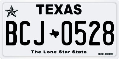 TX license plate BCJ0528