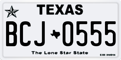 TX license plate BCJ0555