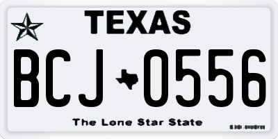 TX license plate BCJ0556