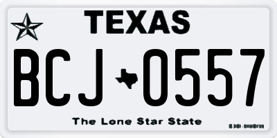TX license plate BCJ0557