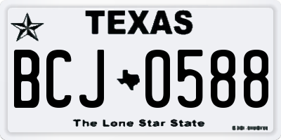 TX license plate BCJ0588