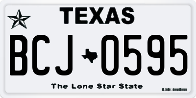 TX license plate BCJ0595