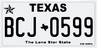 TX license plate BCJ0599