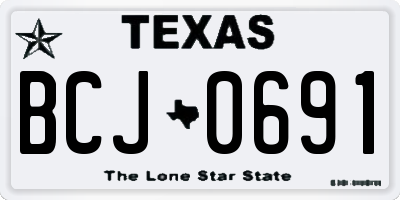 TX license plate BCJ0691
