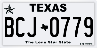 TX license plate BCJ0779