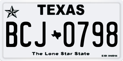 TX license plate BCJ0798