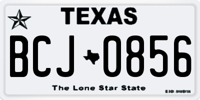 TX license plate BCJ0856