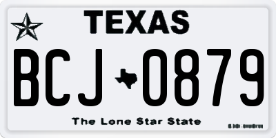 TX license plate BCJ0879