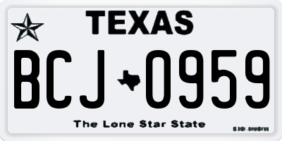 TX license plate BCJ0959
