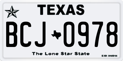 TX license plate BCJ0978