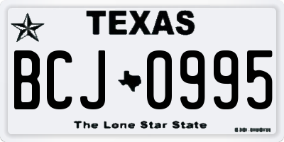 TX license plate BCJ0995