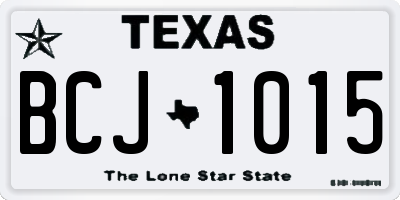 TX license plate BCJ1015