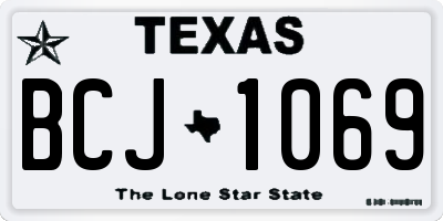 TX license plate BCJ1069