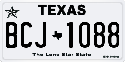 TX license plate BCJ1088