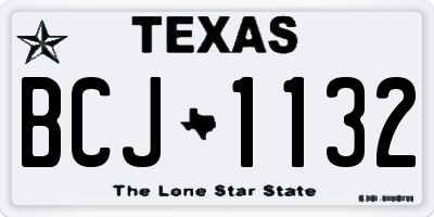 TX license plate BCJ1132