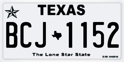 TX license plate BCJ1152