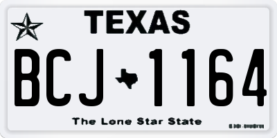 TX license plate BCJ1164