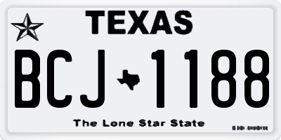 TX license plate BCJ1188