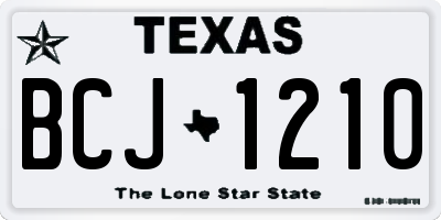 TX license plate BCJ1210