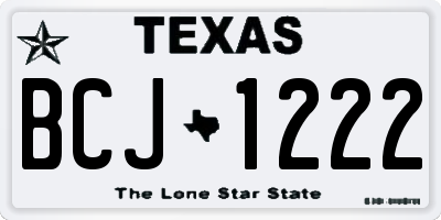 TX license plate BCJ1222