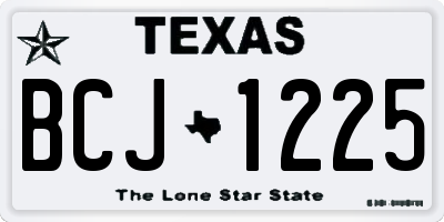 TX license plate BCJ1225