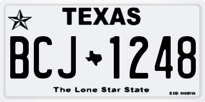 TX license plate BCJ1248