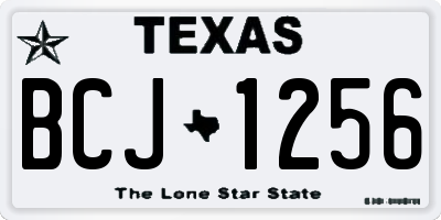 TX license plate BCJ1256
