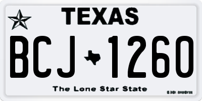 TX license plate BCJ1260