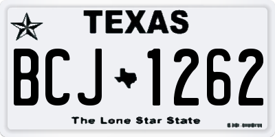 TX license plate BCJ1262