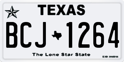 TX license plate BCJ1264